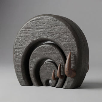 Yak nesting sculpture (Set of 3)