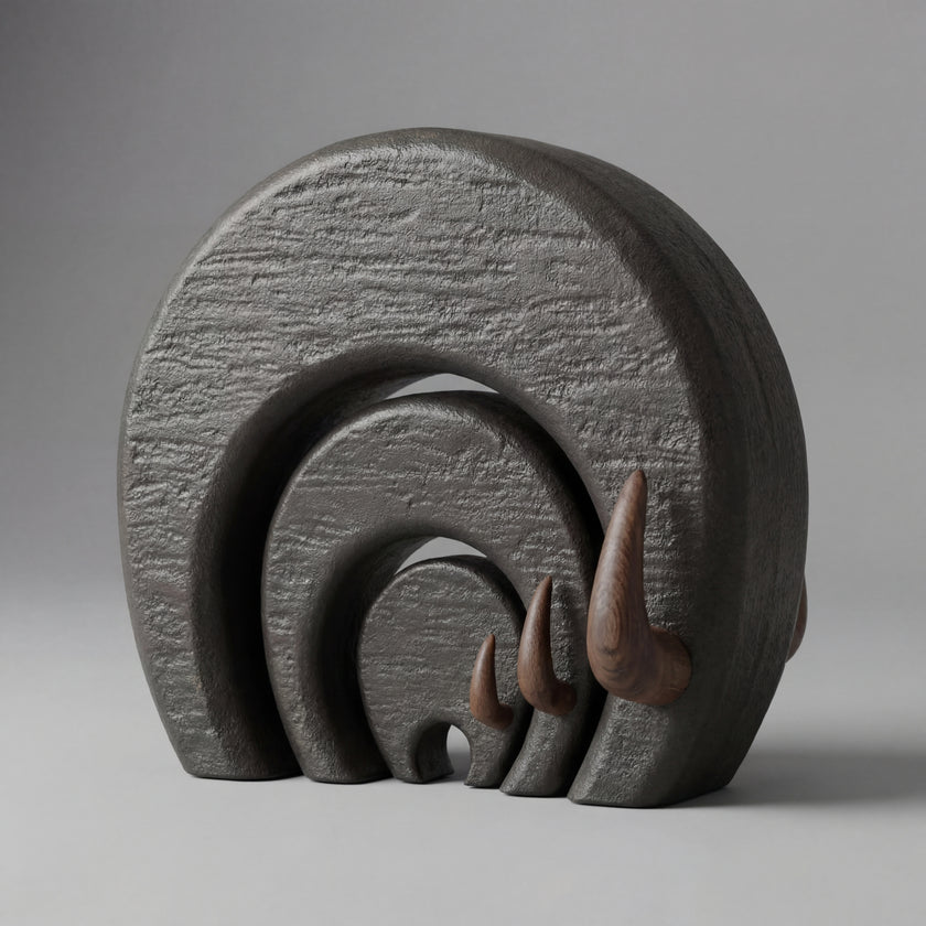 Yak nesting sculpture (Set of 3)